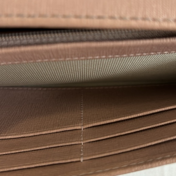 Furla blush pink large fold over leather wallet - Picture 10 of 13